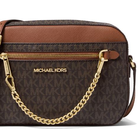 michael michael kors jet set large logo debossed crossbody bag|Michael Kors jet set collection.